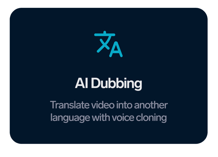 Video dubbing with AI