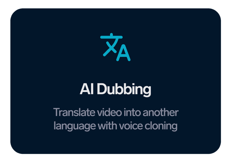 Video dubbing with AI