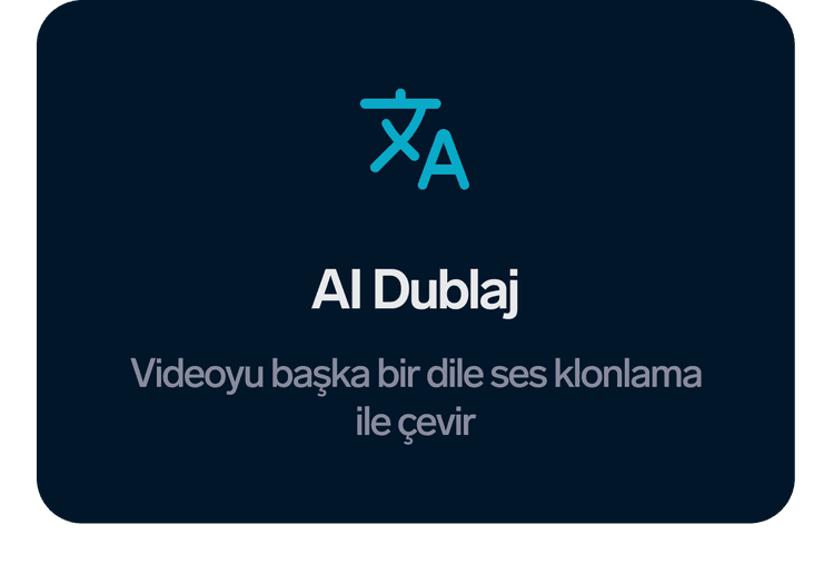 AI ile video dublajı