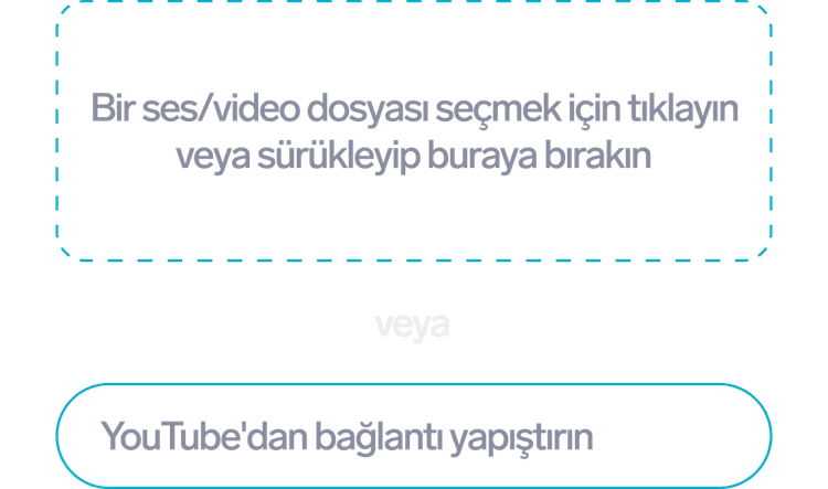 Bir ses veya video dosyası yükleyerek AI Dublaj projesi oluşturun