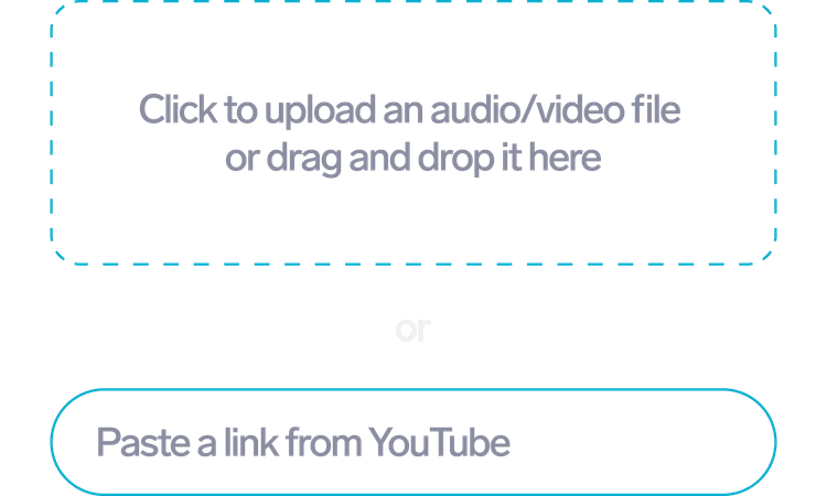 Upload an audio or video file to create STT or AI Dubbing project