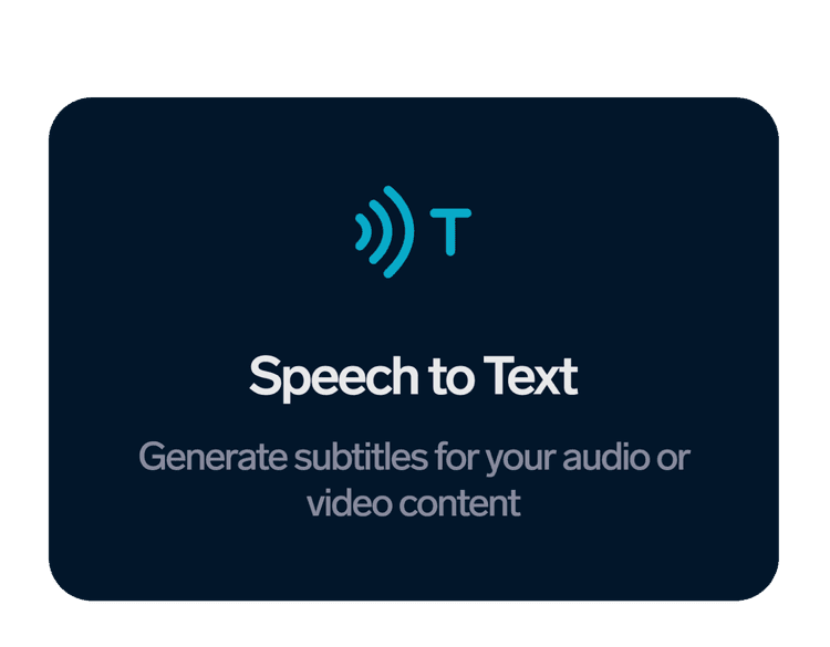 Get subtitles from an audio or video file