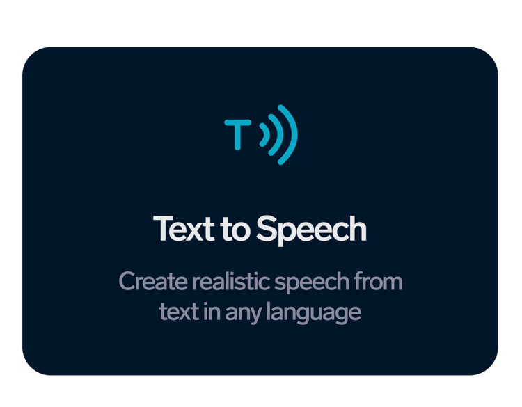 Create speech from text with AI