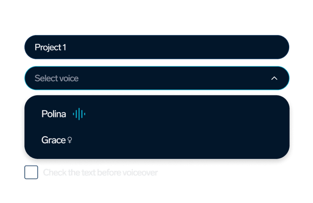 Using the created voices in Text to Speech and AI Dubbing projects